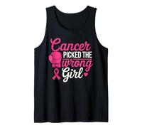 Cancer Picked The Wrong Girl Pink Boxing Glove Débardeur