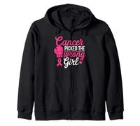 Cancer Picked The Wrong Girl Pink Boxing Glove Sweat à Capuche