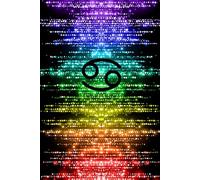 Cancer Pride Rainbow Crystal Notebook - Celebrate Your Star Sign and Let Your Colors Sparkle