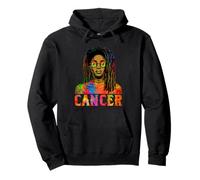 Cancer Queen Loc'd Black Woman African Zodiac Birthday Women Sweat à Capuche