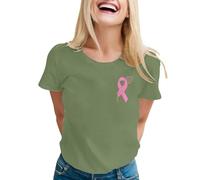 Cancer Sein T-Shirts Femme Pensée Positive Ruban Femmes Inspirants Contre Oversize Très Large Projet Caritatif Cadeau T-Shirt Unisexe Sensibilisation Awareness pour Soutien Survivantes