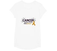 Cancer Sucks Faith Doesnt Citation inspirante Survivor T-Shirt, Fille, Blanc, XS
