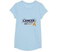 Cancer Sucks Faith Doesnt Citation inspirante Survivor T-Shirt, Fille, Bleu Céleste, M