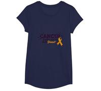 Cancer Sucks Faith Doesnt Citation inspirante Survivor T-Shirt, Fille, Bleu Marine, M