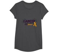 Cancer Sucks Faith Doesnt Citation inspirante Survivor T-Shirt, Fille, Chiné Foncé, L