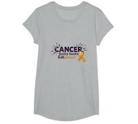 Cancer Sucks Faith Doesnt Citation inspirante Survivor T-Shirt, Fille, Gris Chiné, M