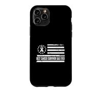 Cancer Survivor Proud Drapeau américain américain Patriotique rétro Coque pour iPhone 11 Pro