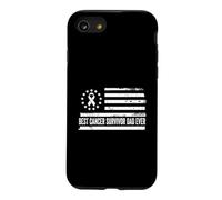 Cancer Survivor Proud Drapeau américain américain Patriotique rétro Coque pour iPhone SE (2020) / 7/8