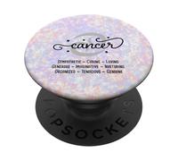 Cancer Traits Zodiaque Horoscope Astrologie Crabe Sign PopSockets PopGrip Adhésif