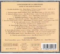 Cancionero De La Sablonara : Espagne De Philip Iv Ens. La Colombina