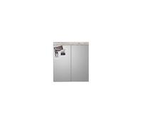 Cancun/BoomBad Armoire de toilette avec miroir, 2 portes, imitation pin blanc.