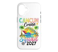 Cancun Cruise Squad 2027 Palmiers Dauphin Ship Voyage Coque pour iPhone 16