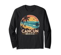 Cancun Mexico Retro Beach Ocean Sunset Manche Longue