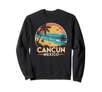 Cancun Mexico Retro Beach Ocean Sunset Sweatshirt