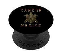 Cancun Mexico Souvenir de Tortue de mer pour garçons et Filles PopSockets PopGrip Adhésif