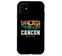 Cancún, Mexique, Ambiance rétro et Plage Tropicale au Coucher du Soleil Coque pour iPhone 11