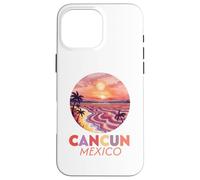 Cancún, Mexique, Coucher de Soleil Vintage, Plage Tropicale rétro Coque pour iPhone 16 Pro Max