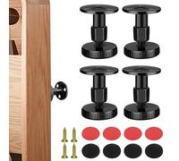 CANCYCC Lot de 4 pieds de meubles réglables, 47 à 64 mm, pieds réglables en hauteur avec ruban adhésif double face 3M et coussinet antidérapant, pas de perçage nécessaire, pour armoire, pieds de lit,