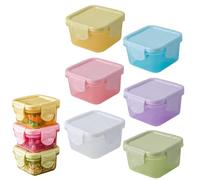 CANCYCC Lot de 6 petites boîtes de congélation avec couvercle en plastique - 60 ml - Petites boîtes de conservation avec couvercle - Réutilisables - Pour sauces, épices, confiture