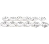 CANDeal 12 pièces d'un moule à gâteau en acier inoxydable moule rond à gâteau cuisson anti-adhésif moule à tarte multifonctionnel ménages moules à gâteau