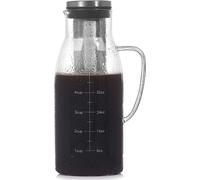 CANDeal 1500ML Cold Brew Machine à Café Glacé, Machine à Glaçons et Café Cold Brew en verre et Pichet Avec Capuchon En Silicone Et Filtre En Acier Inoxydable Amovible, Œuf De Thé Avec Bec Verseur