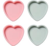 CANDeal 15cm Moule à gâteaux en silicone Cœur, 4 pcs. Moule à gâteaux en silicone, anti-adhésif et à démoulage rapide pour gâteau en couches, gâteau au fromage, gâteau arc-en-ciel et gâteau mousseline