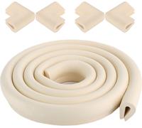 CANDeal 2 mètres de protection de bords en forme de U et 4 x kit de protection de coins, facile à installer, mousse de première qualité haute densité protection bébé outil ménager pour table, banc et 
