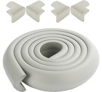 CANDeal 2 mètres de protection des bords en forme de L et 4 x kit de protection des coins, mousse haute densité premium bébé outil ménager de protection pour table, banc et autres meubles de maison - 