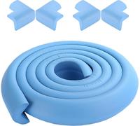 CANDeal 2 mètres de protection des bords en forme de L et 4 x kit de protection des coins, mousse haute densité premium bébé outil ménager de protection pour table, banc et autres meubles de maison - 