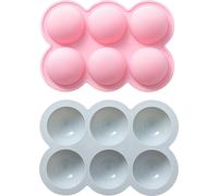 CANDeal 2 pièces Grand Moule Semi-Rond En Silicone, Moule Semi-sphérique Pour Chocolat, Bonbons Et Ours En Gomme, Set De Pâtisserie Pour Gâteau De Thé