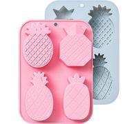 CANDeal 2 pièces Moule à Chocolat Ananas Plateau en Silicone Glaçons Party Maker Parfait Pour Le Bricolage De La Glace Congelée, Du Pouding, Des Bonbons Gélifiés