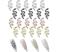CANDeal 20 pcs serpent-ongles charms strass métal pour les ongles en alliage cristaux AB pierres précieuses diamants