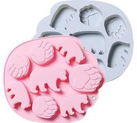 CANDeal 2PCS Walking Ours Polaire Et Patte Moules en silicone Pour DIY Fondant Trinket Gum Candy Pudding Jelly Resin Porte-clés