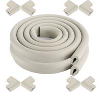 CANDeal 4 mètres de protection de bords en forme de U et 8 x kit de protection de coins, facile à installer, mousse de première qualité haute densité protection bébé outil ménager pour table, banc et 