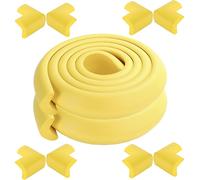 CANDeal 4 mètres de protection des bords en forme de L et 8 x kit de protection des coins, mousse haute densité premium bébé outil ménager de protection pour table, banc et autres meubles de maison -