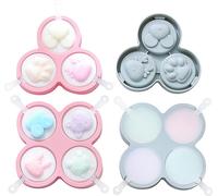 CANDeal 4 sets de moules à glace en silicone, Moules à glace pop, Réutilisables, Moules à gâteau pop avec couvercle, Moules à glace pop, Faciles à démouler, Sans BPA, Formulaire de crème glacée de des