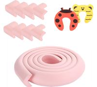 CANDeal 5 mètres de protection des bords en forme de L et 8 x kit de protection des coins, mousse haute densité premium bébé outil ménager de protection pour table, banc et autres meubles de maison - 