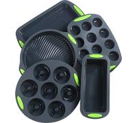 CANDeal 5Pcs antiadhésif silicone moules à pâtisserie ensembles, cuire des casseroles de gâteau, pain miche Cookie Cupcake Pan, résistant à la chaleur de cuisson des outils Kit