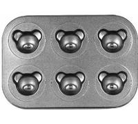 CANDeal 6 Cavity Non-Stick moule à gâteau, moule à cookie Love Bear, moule créatif pour muffin, brownie, pain de maïs, cheesecake, panna cotta, pudding, jello shot et autres