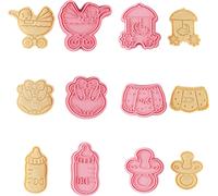 CANDeal 6 pièces Baby Party Fondant Gaufrage Pour Garçons, Design 3D, Tampon à Biscuits Rose, Pâtisserie, Fête, Décoration, Topper, Glaçage, Gâteau, Cupcake, Chocolat, Biscuits