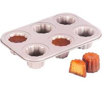 CANDeal 6 Tasse Moules à cannelés, Mini Moule à pain, Moule à muffins et cupcakes, Antiadhésif