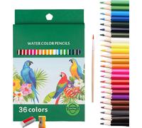 CANDeal 72 crayons de couleur aquarelle, pinceau inclus, différentes couleurs, 3mm d'épaisseur (36 couleurs)
