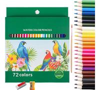 CANDeal 72 crayons de couleur aquarelle, pinceau inclus, différentes couleurs, 3mm d'épaisseur (72 couleurs)