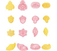 CANDeal 8pcs Set d'emporte-pièces d'automne de Thanksgiving, Feuille d'érable, Dinde, Citrouille, Gland, Maïs, Champignon, Dinde rôtie, Emporte-pièce de fête, Moule à biscuits Pour la confection de ca
