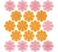 CANDeal 9 pièces Flocon de neige pour décorer Fondant, Outil de gaufrage, Moule de Noël, Moule à cupcake topper, Emporte-pièce pour gâteau flocon de neige