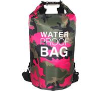 CANDeal Camouflage sac étanche à sec, sac à dos léger Roll Top Dry Storage pour le kayak, la plage, le rafting, le bateau, la randonnée, le snowboard, la natation, le camping et la pêche (Rose,30L)