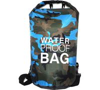 CANDeal Camouflage sac étanche à sec, sac à dos léger Roll Top Dry Storage pour le kayak, la plage, le rafting, le bateau, la randonnée, le snowboard, la natation, le camping et la pêche (bleu,15L)