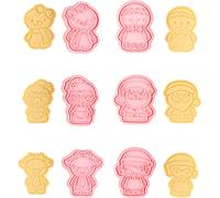 CANDeal Ensemble de 6 emporte-pièces de Noël, Moules à biscuits du Père Noël, Plastique, Bonhomme de neige, Renne, Biscuits, Fondant, Gâteau, Emporte-pièces Pour Biscuits, Pâtisseries, Couvercles à gâ