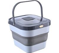 CANDeal Gris Bac de conservation des aliments pour céréales et riz, Bac distributeur pliable de 10 kg Avec couvercle Push-and-Open