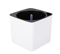 CANDeal Jardinière Auto-arrosante avec Indicateur De Niveau d'eau, Pots De Fleurs en Plastique pour Plantes D'intérieur (Large(20x20x19.8cm),Blanc)